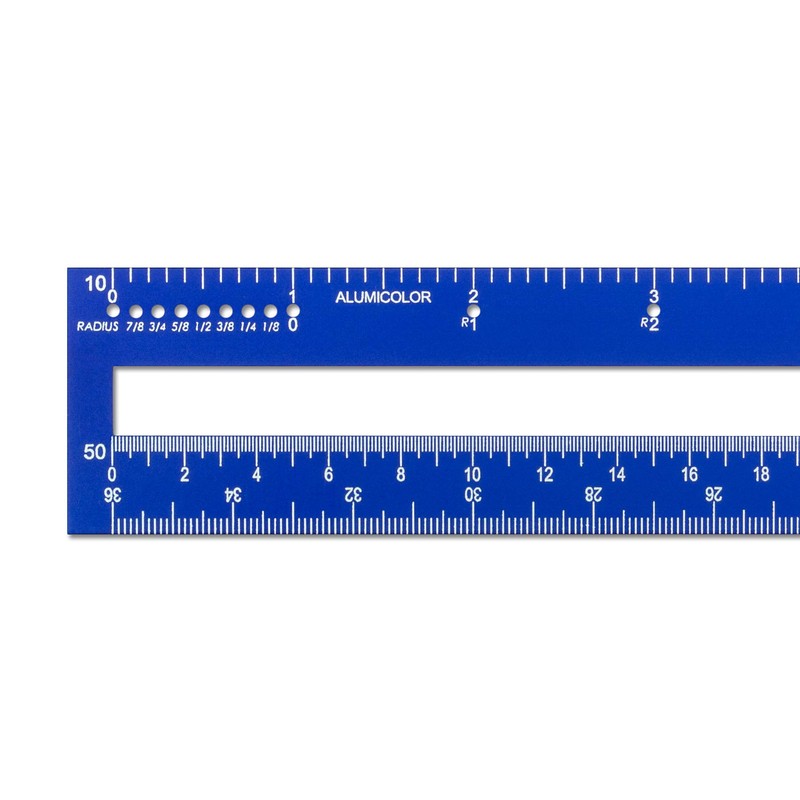 Alumicolor 3345-5 AlumiDrafter Engineer Drafting Tool, 12IN, Blue