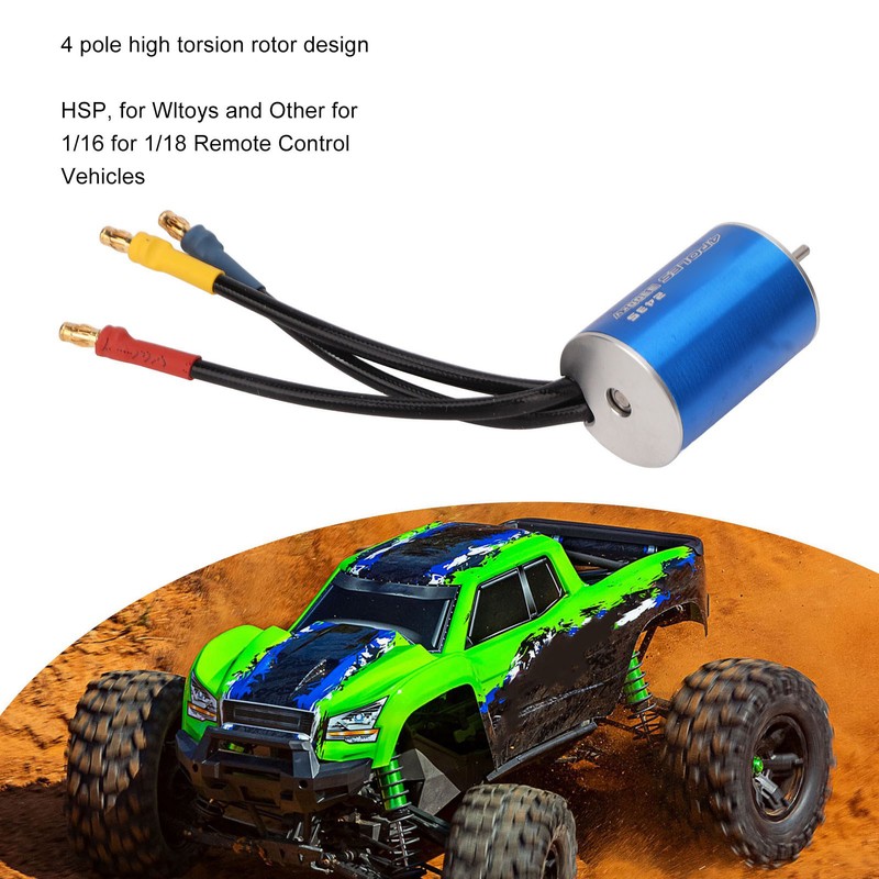 Brushless Motor 2435 3300KV Waterproof Red Aluminum Alloy CNC Machining