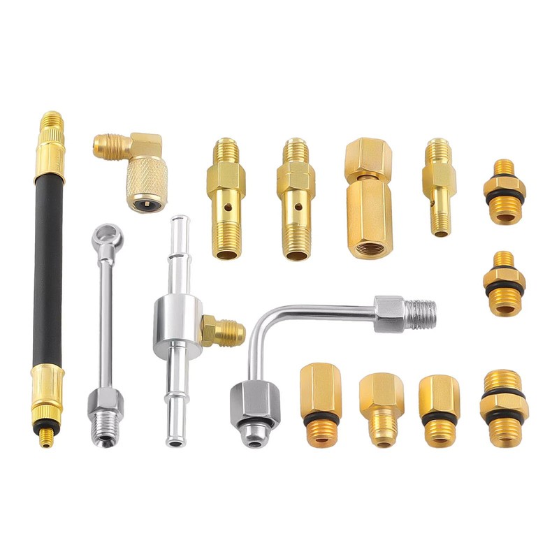 BETOOLL 0-140PSI Fuel Injector Injection Pump Pressure Tester Gauge Kit