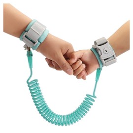 2.5M Anti Lost Wrist Link,Wrist Reins for Toddlers Boys and Girls, 360°Rotate Toddler Wrist Strap with Elastic Wire Rope and Security Lock for Children Walking (Green)