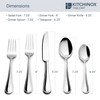 Kitchinox Seaport 43-piece Stainless Steel Silverware Set, Flatware Service for