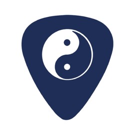 Tattwo.me 2 Week Waterproof Temporary Plant Tattoos - Guitar Picks with Yin and Yang - EU Compliance - Vegetable Ink - Tattoo Pad Size: 5 x 5cm (P0785)