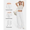 JEKAOYI Womens Sweatpants Wide Leg Drawstring Workout Casual Baggy Pants
