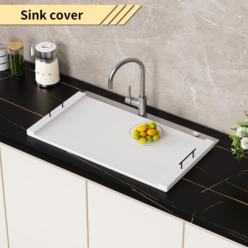 Noodle Board Stove Top Covers - White Wooden Stove Cover