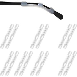 Eyeglass Ear Cushions - Soft Silicone Glasses Ear Grip Temple Tips Eyeglass Pads Anti Slip Eyeglasses Ear Hook Comfort Sport ,7 Pairs (M-Clear, All) - Color: Black，clear，blue, Size: All