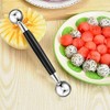 2 x double-sided melon scoop, stainless steel melon spoon, ball