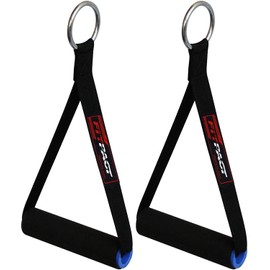 FITPACT Resistance Band Handles Pair, Heavy Duty Cable Machine Attachment with ABS Core, Strong Nylon Webbing, and Seamless Steel O ring For Fitness Workout Gym Pilates Yoga Crossover Triceps Exercise