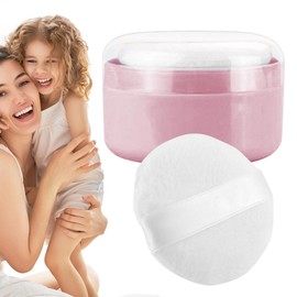 Powder Puff Case,Portable Bath Dusting Storage - Dusting Holder Container with Puff, Ideal for Talcum, Bath and Loose Powder