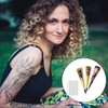 Professional Henna Tattoo Set with Rhinestone Stickers, Waterproof, Temporary Stencils,