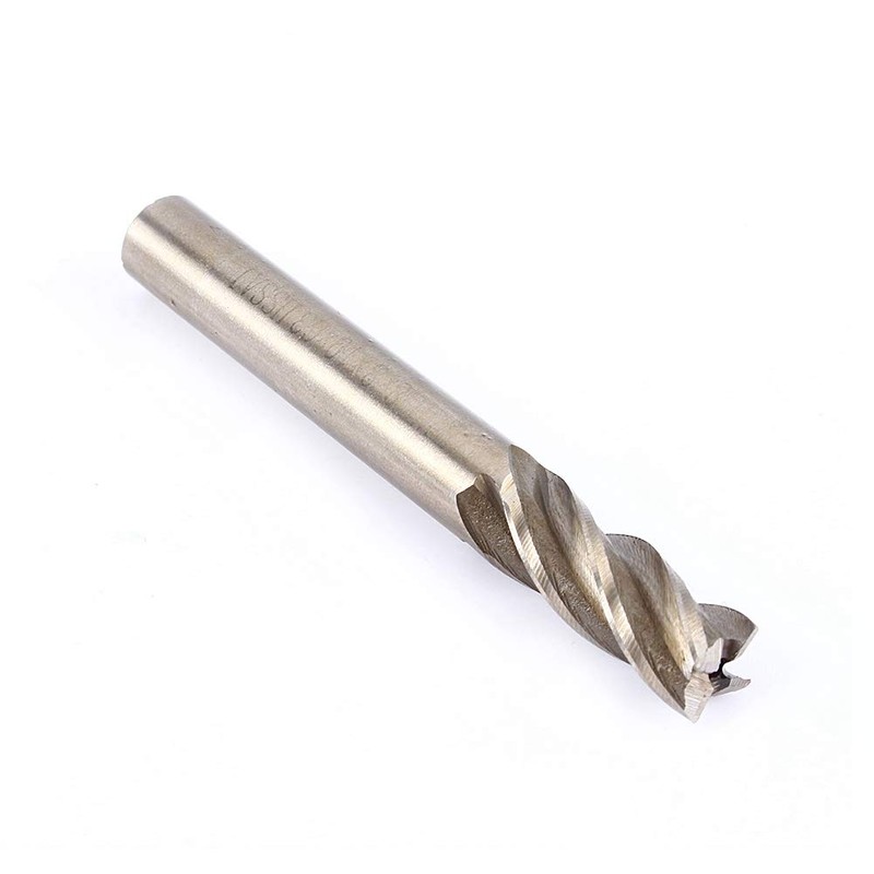 End Mill Bit, 8mm HSS CNC Carbide Straight Shank 4