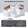 KOPJIPPOM Large Print Backlit Keyboard for Mac, Dual Interface, Low