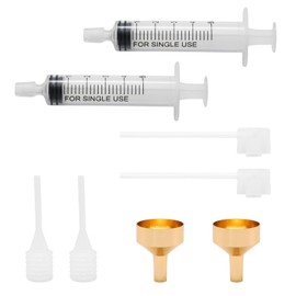 Wuyituart 5ml Perfume Refill Kit 8 Pcs Plastic Perfume Dispenser Funnel Pump Head Dropper Cosmetic Transfer Tool Set, Gold