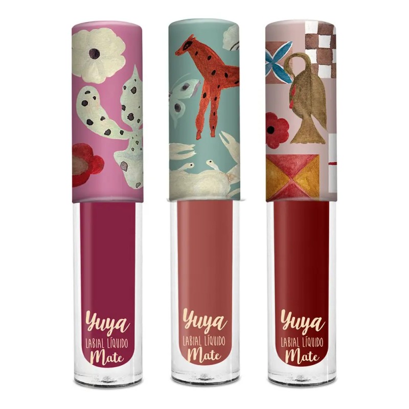Set Labiales Yuya Líquidos Mate Multicolor Larga Duración 3 Piezas