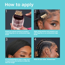 KISS COLORS & CARE KISS Colors & Care Maximum Hold Edge Fixer, 24 Hour Scented Styling Hair Gel with Biotin, Non-Greasy, Long-Lasting Moisture & Shine for All Hair Types, 30 mL (1.01 US fl. oz.), Strawberry Acai