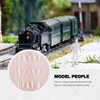 100Pcs HO Scale 1:100 White Model People Unpainted Train Figures