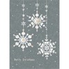 Tree-Free Greetings Holiday Greeting Cards, Gray Snowflake Happy Holidays, Vintage