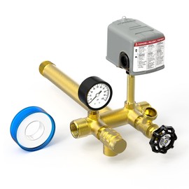 MEANLIN MEASURE Brass Well Pressure Tank Tee Kit with 40-60Psi Pressure Switch, Fit Most Well Pressure Tanks with Diameters Up to 16"