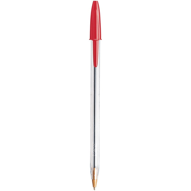 BIC Cristal Xtra Smooth Ballpoint Pen, Medium Point (1.0mm), Red,
