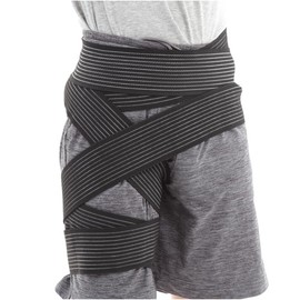 Cadi Waist Hip Thigh Back Extra Long Supporter 400cm Shoulder Chest Long Belt Adjustable, Unisex, Left & Right Black Velcro Band, Vantage, Easy to Wear (Black)