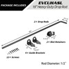 18" Cane Bolt Heavy-Duty Drop Rod for Gate, Gate Ground