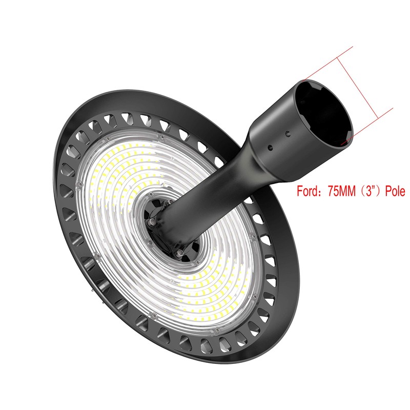 KRLED Post Top Light 100W LED Circular Area Light Dusk