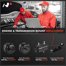 A-Premium 4PCS Engine Motor Mount and Transmission Mount and Torque Strut Mount Kit Compatible with Buick Lucerne 2006 2007 2008 3.8L, Automatic Transmission Only, Replace# 15863998