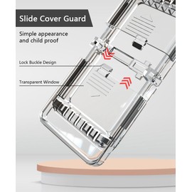 Light Switch Guard for Screwless Wall Plate, ILIVABLE Child Proof Self-Adhesive Rocker Switches Cover Prevents Kids or Accidental Turned On/Off Switch While Allowing Access (Clear, 2 Pack)