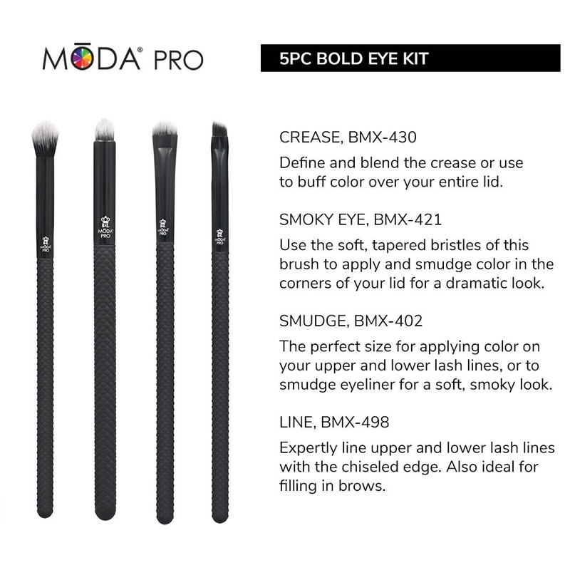 MODA Royal & Langnickel Pro Bold Eye Makeup Brush Set