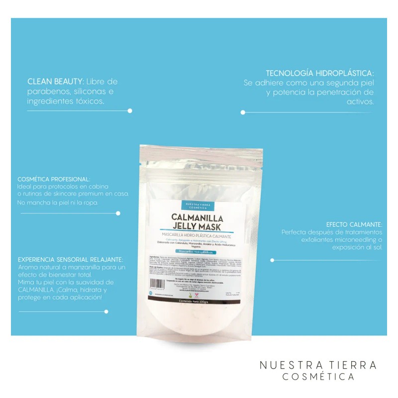 🔥 Mascarilla hidro plástica calmante caléndula y manzanilla tipo de