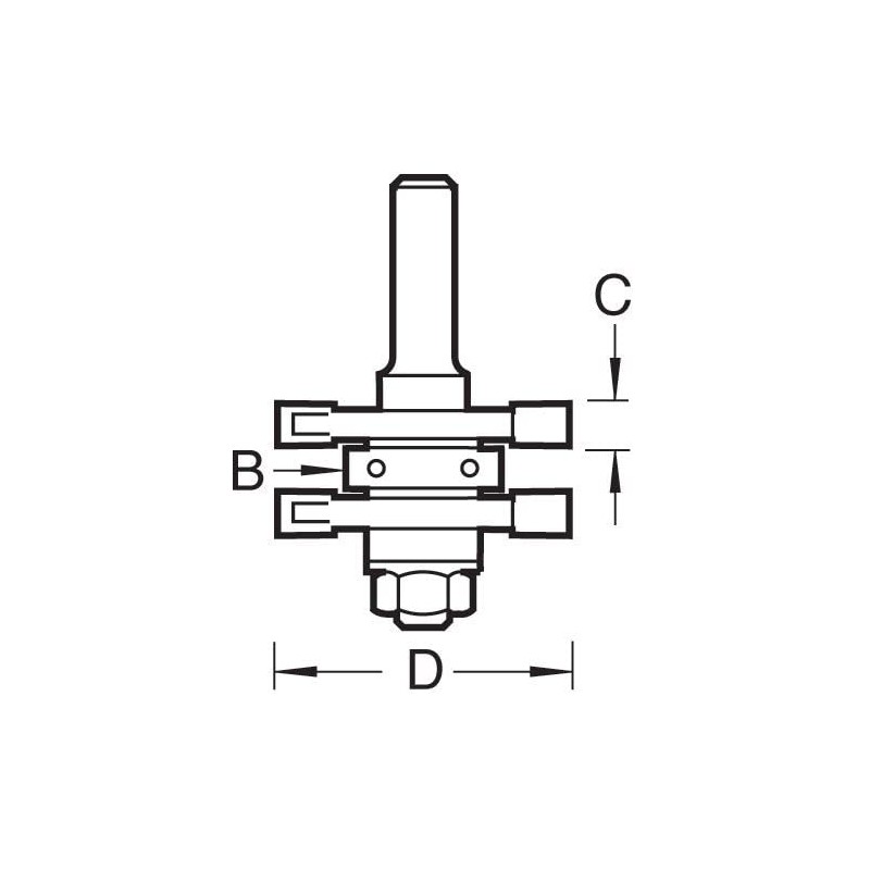 Trend CraftPro Tongue and Groove Router Cutter Bit, 1/4 Inch