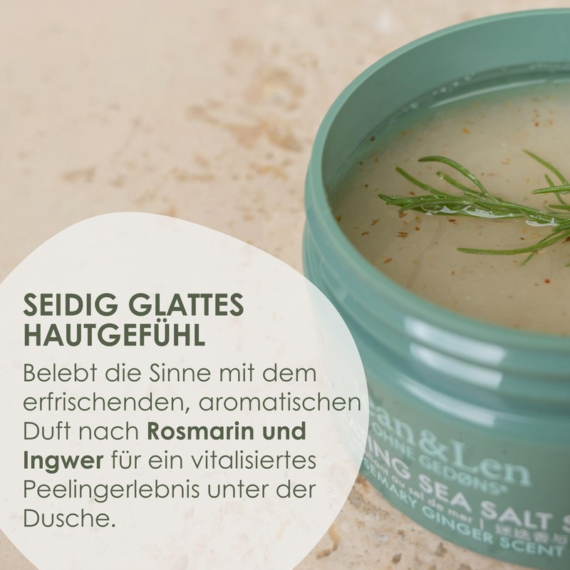 Jean & Len Exfoliating Sea Salt Scrub Rosemary & Ginger