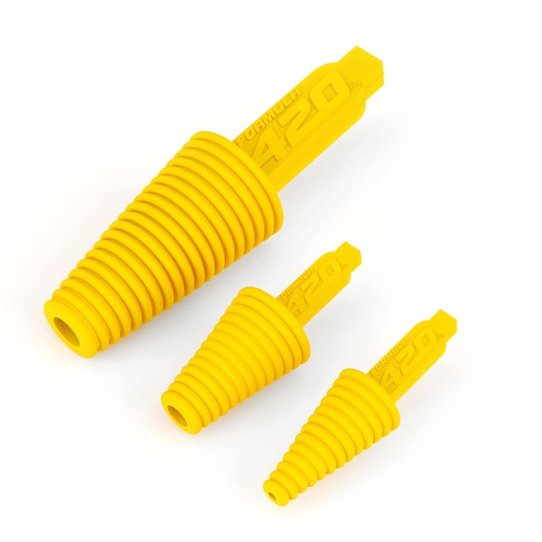Formula 420 Cleaning Plugs, Storage, and Odor Proofing (Yellow) | 3pc Plug Set | Formula 420 Accessory