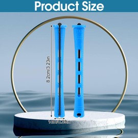 Pack of 60 Perm Rollers, Curlers Small Curler, Perm Set Complete, Curlers Short Hair, 0.35 Inch Hair Roller, Hair Wave Bars for Medium Length Long Short Hair (Blue, 60)