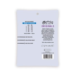 Martin Gitarrensaiten für Akustikgitarren (80/20, Bronzeumwicklung, Stärke Medium 0.013 - 0.056)