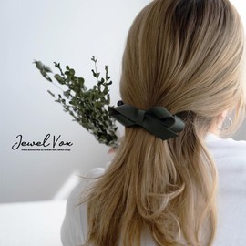 JewelVOX Hair Accessories, Faux Leather, Simple, Ribbon, Synthetic Leather, Banana Clip (Camel)