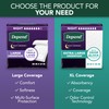 Depend Underpads, Disposable Incontinence Bed Pads for Adults, Slip Resistant,