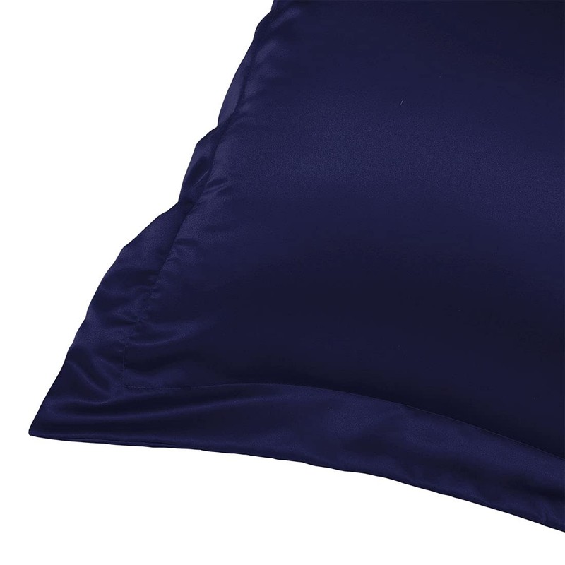 sourcing map Luxury Satin Oxford Pillowcases, Pair of 2 Navy