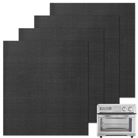 GWYSY Oven Liners for Bottom of Oven, 11.4"x14.2" Reusable Non-Stick Heat Resistant Toaster Liners Toaster Mat for for Cuisinart TOA-95 Air Fryer Toaster Oven, 4 Pack