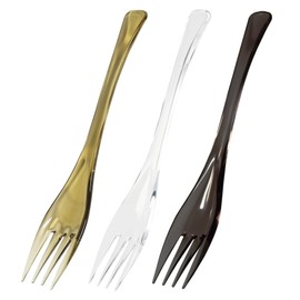 IJ PTW111_195 Classic Forks, Set of 3 Colors, Easy to Eat Fruits, 7.9 inches (20 cm), Made in Japan, Bleach, OK for Home Parties, Outdoors, Kids, Camping, Fashionable, Cute, Dessert Fork, Easy to Carry, Plastic, Heat Resistant up to 212°F (100°C), Tritan, Lightweight, Portable, Fork, BPA Free, Celebrations, Plakira
