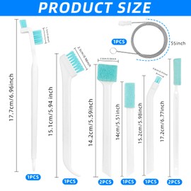 8PCS Ice Machine Cleaner Brush Sets w/Straw Cleaner, Cleaning Brush for Ice-Shaver 丨 Small Cleaning Brush for Tight Spaces Humidifier Toaster, Ice-Maker-Cleaning-Brush