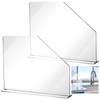 Vesici 2 Pcs Clear Acrylic Sink Splash Guard Freestanding Panel
