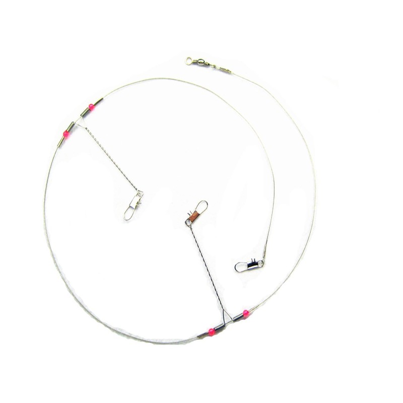 CJESLNA 10 Pcs Fishing Wire Leader Trace with Snap &