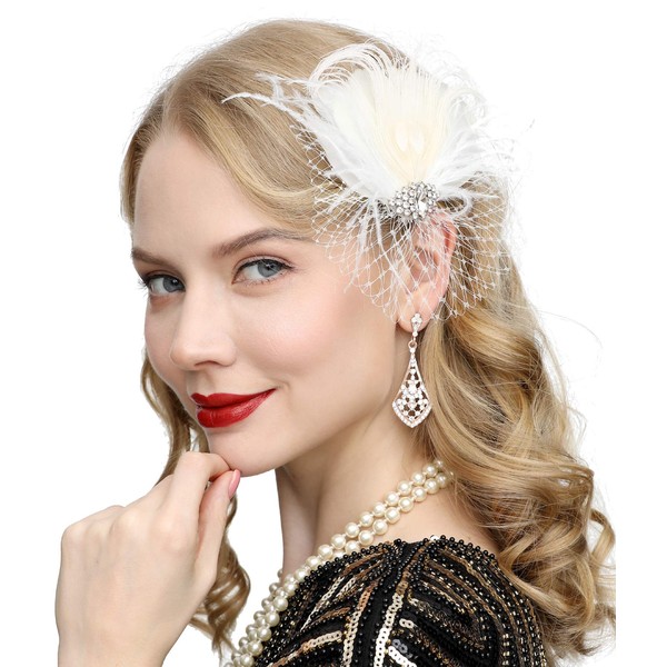 Cizoe Fascinators 20s Gatsby Flapper Acessories Art Deco Party Accessory
