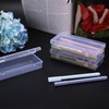 COMNICO 3 Pcs Storage Containers, Small Plastic Mini Clear Bead