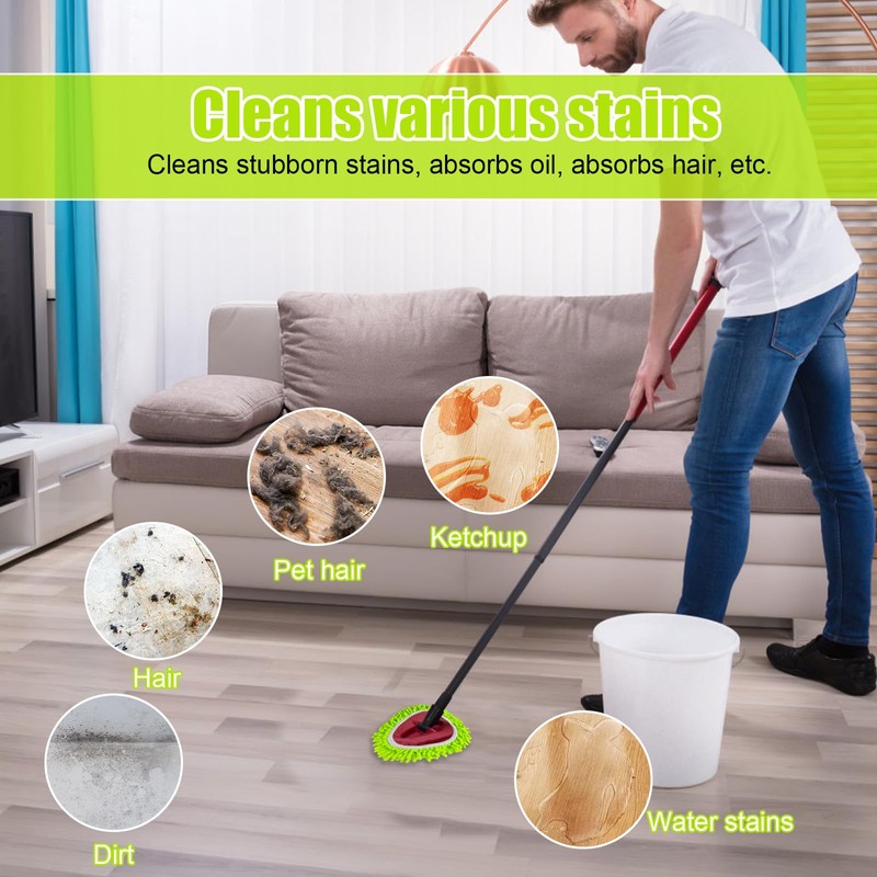 2pcs Mop Replace Head for Ocedar, Chenille Mop Refills Spin