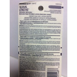 Maybelline Illegal Lengths Mascara Washable BROWNISH BLACK NEW.