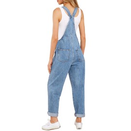 LookbookStore Overalls Women Spring Denim Overalls for Women 2024 Trendy Women's Fashion Overalls blue Womens Overalls Denim for Summer Comfy Bib Overalls Size L Size 12 14