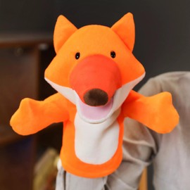 LOMTRATS Animal Hand Puppets for kids,Toddler Includes Wolf Tiger Lion Monkey So on Movable Open Mouths, Perfect for Storytelling,Teaching,Preschool,Birthday Gifts