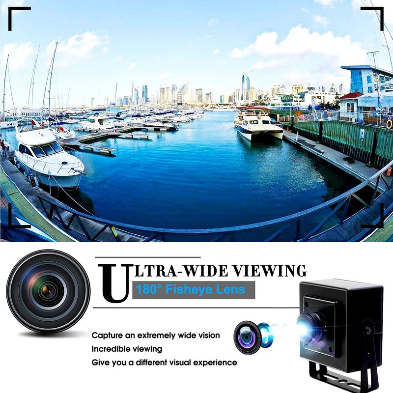 Svpro Ultra-Weitwinkel-Webcam 1080P 30fps Hochauflösende Industrie-USB-Kamera für HD-Sicherheitssystem, Plug-and-Play-Skype-Konferenzkamera,Windows,Linux,Android und