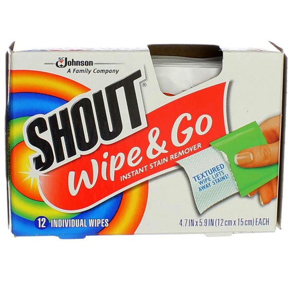 Shout Wipe & Go Instant Stain Remover - 12 CT